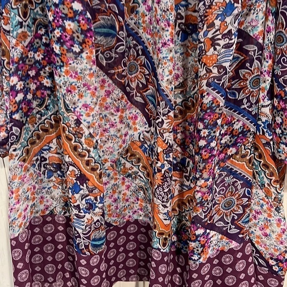 Pure Energy Floral Blouse Boho Sheer Large - Picture 2 of 10
